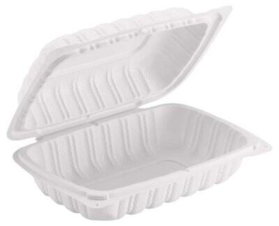 TY-96H / WH96T - Clamshell MFPP Hoagie Container, Corner Lock, 9&quot; x 6&quot;, Tall, 200pc (100/2)