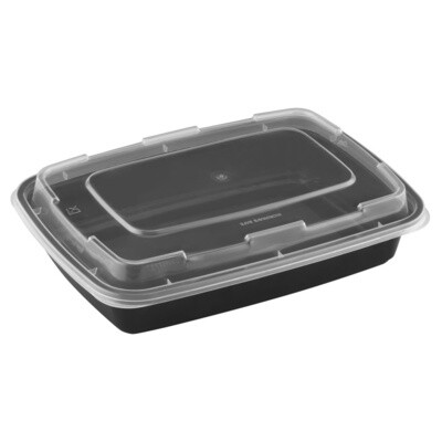 TY-28 / RC28 - 28oz Rectangular Microwaveable Container with Lid, 150 sets (50/6)