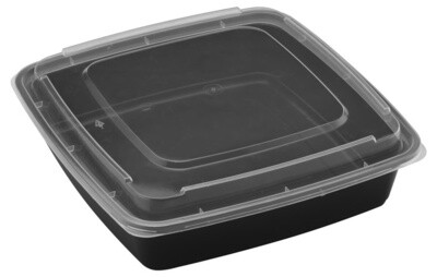 TY-48 / SQ48 - 48oz Square Microwaveable Container with Lid, 150 sets (50/6)