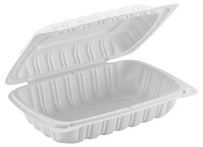 TY-96 / WH96 - Clamshell MFPP Hoagie Container, Corner Lock, 9&quot; x 6&quot;, 200pc (100/2)