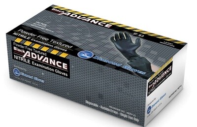 NEPF-63L - Black Advance - Large Nitrile Exam Powder-Free Gloves (Black) 100/1000