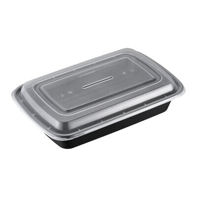 E-42 / SRC42 - 42oz Rectangular Microwaveable Container with Lid, 150 sets (50/6)