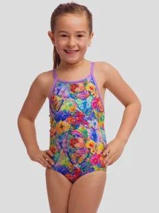 Funkita Printed One Piece (Toddler Girl), Design: Austin Flowers, Size: 3