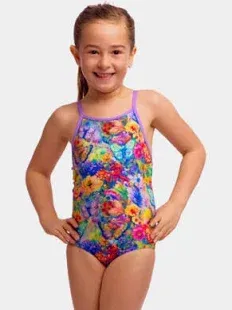 Funkita Printed One Piece (Toddler Girl), Design: Austin Flowers, Size: 3