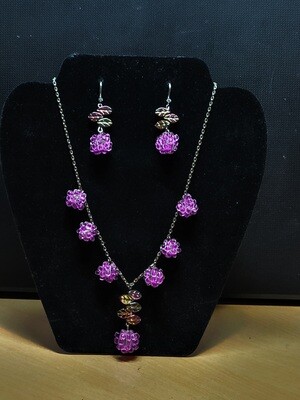 Handmade Necklace and Earrings, Nickel Free