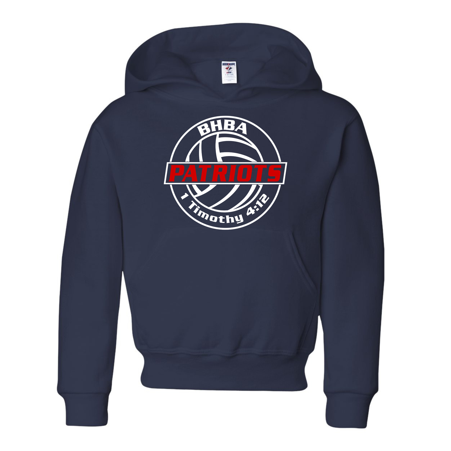 NuBlend Fleece Hooded Center Logo - Youth