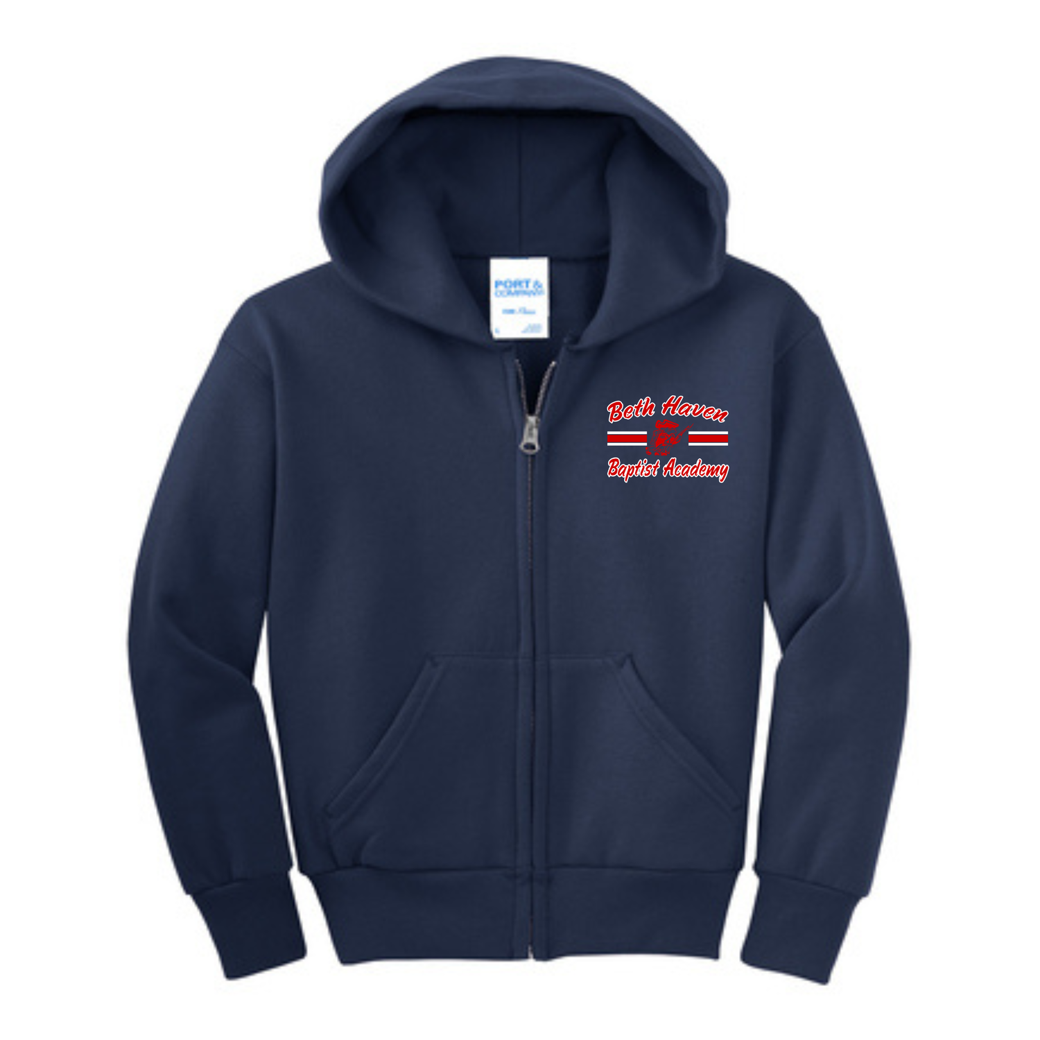 Full-Zip Hooded Sweatshirt, Fleece - EXTRA SMALL