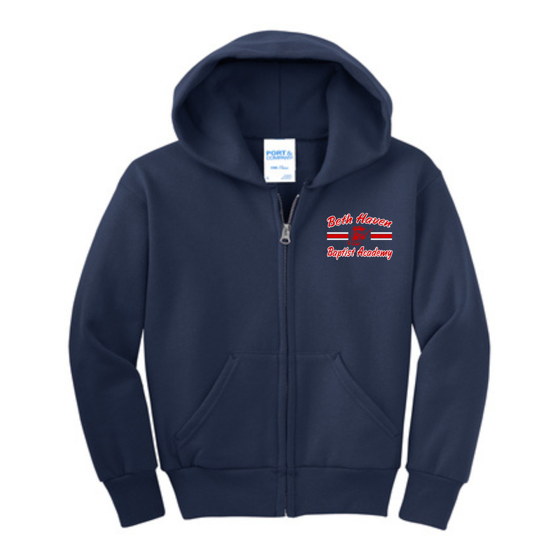 Full-Zip Hooded Sweatshirt, Fleece - EXTRA SMALL