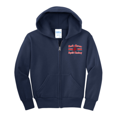 Full-Zip Hooded Sweatshirt, Fleece - EXTRA SMALL