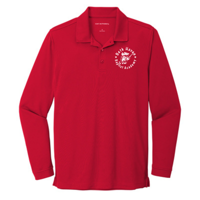 Dry Zone Micro-Mesh Long Sleeve Polo Shirt - Adult