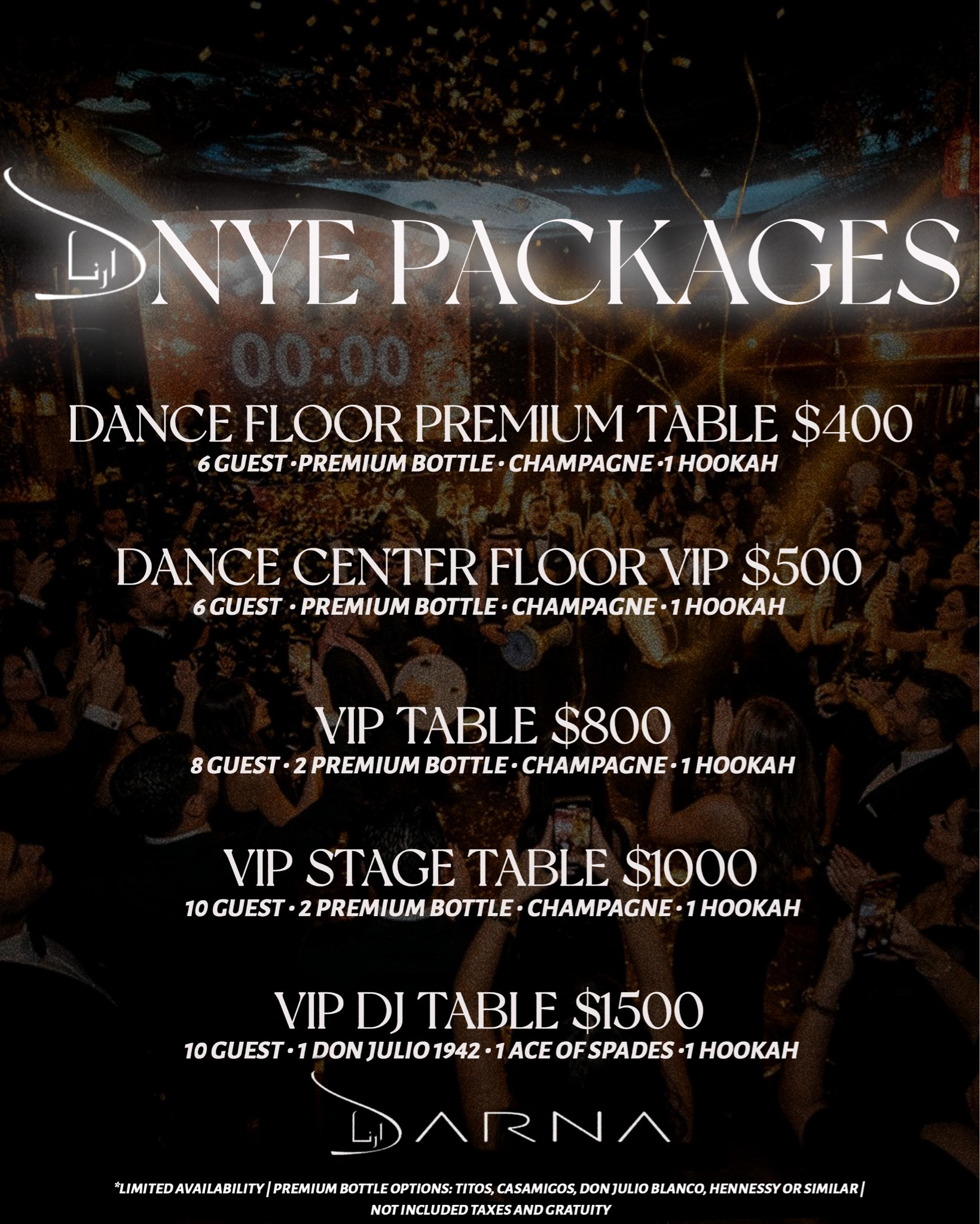 NYE2026 CELEBRATION(VIP TABLES)