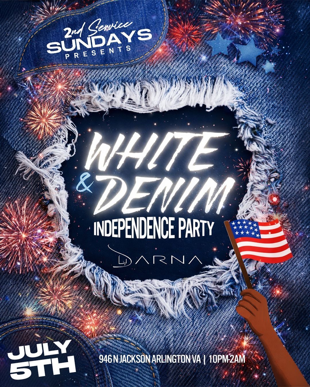 White & Denim Independence Party 7.5