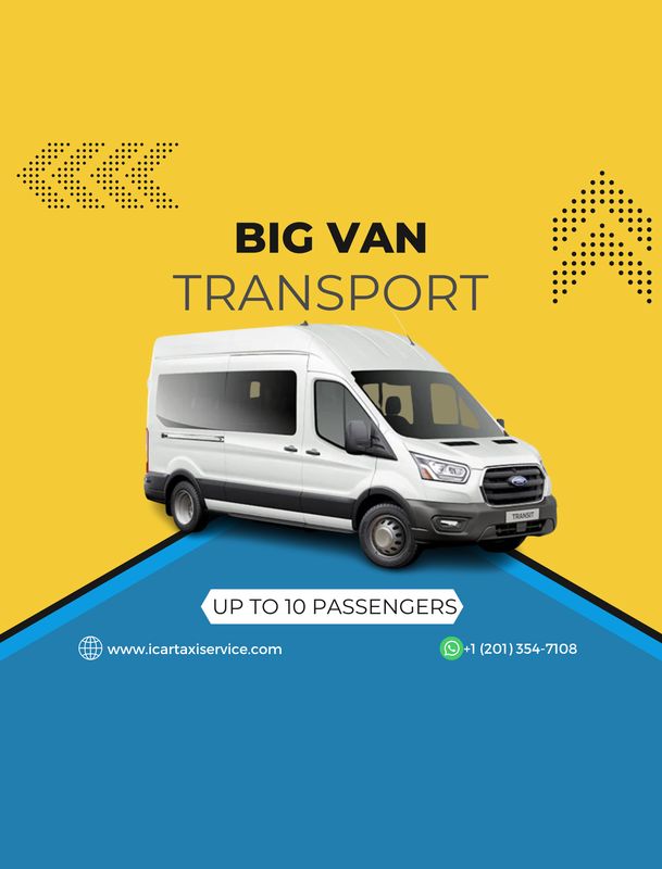 ✈️Somerset, NJ  and JFK International Airport, NY, Transport Big Van 10 Passengers Roundtrip