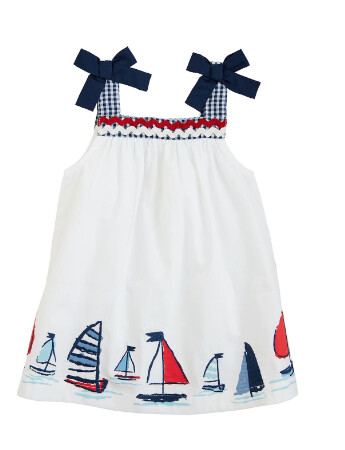Sailboat Poplin Dress