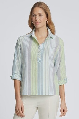 Therese Seersucker Stripe Popover Shirt
