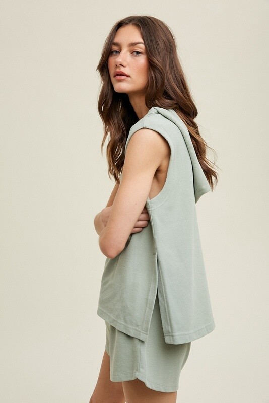 Hooded Sleeveless Tank