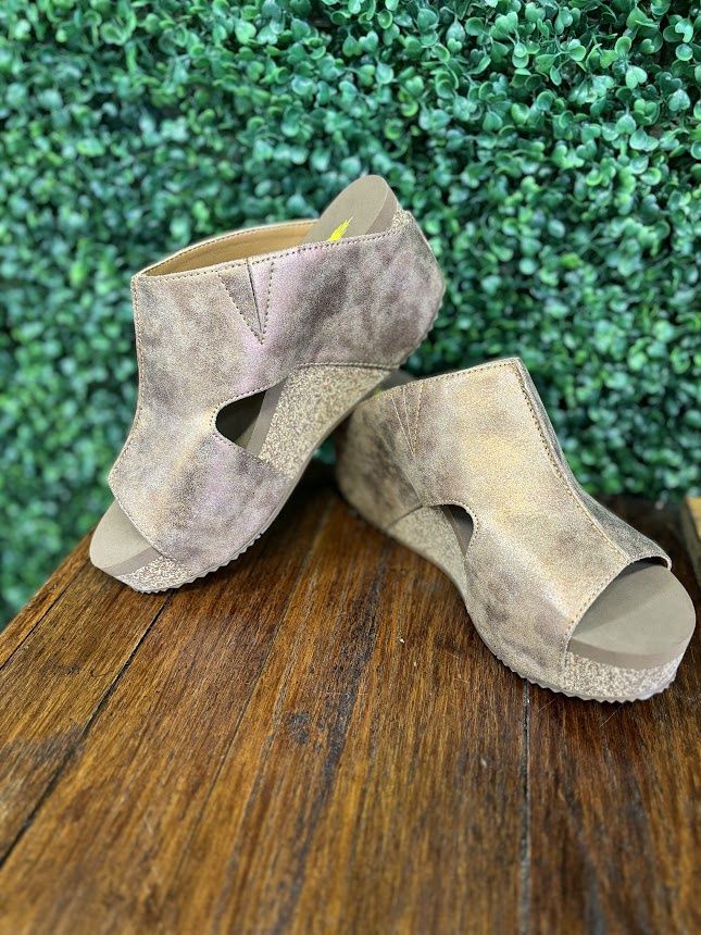 Faux Suede Slide