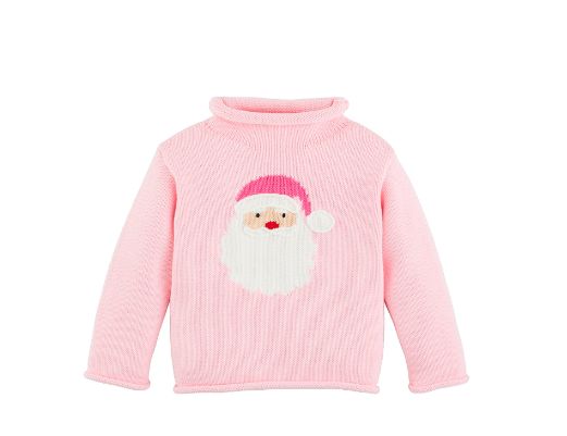 Pink Santa Roll Neck Sweater