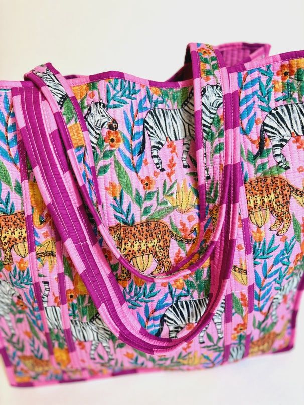 Safari Days Striped Tote