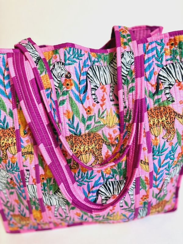 Safari Days Striped Tote