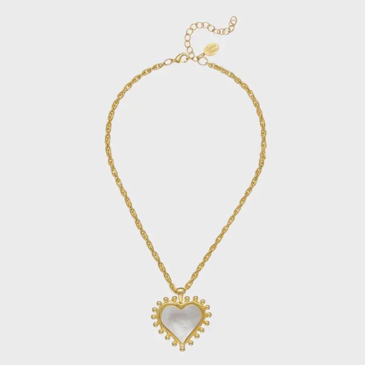 Mother of Pearl Heart Necklace