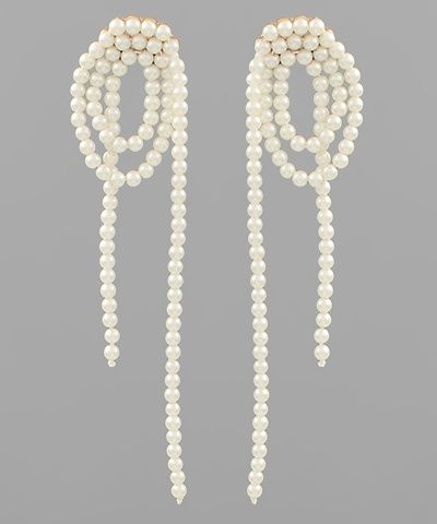 Sm Pearl Triple Circle Drop Earrings