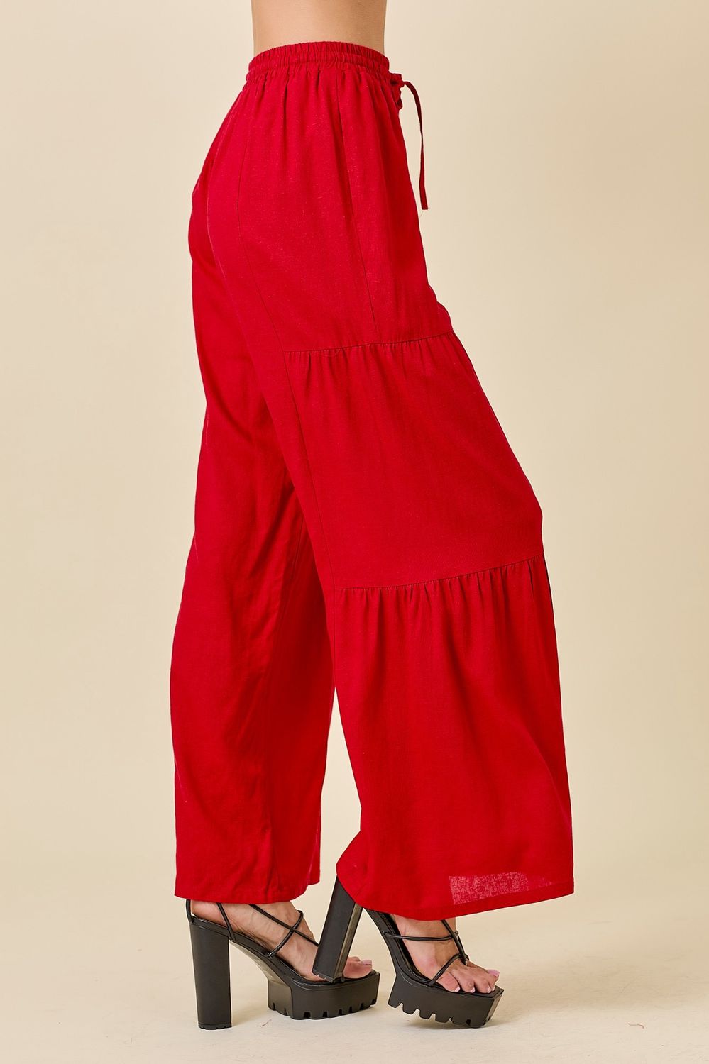 Multi Tiered Linen Pants