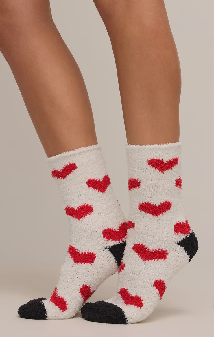 2 Pack Heart Socks - Vanilla Ice