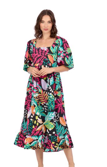 Gentry Printed Midi Dress