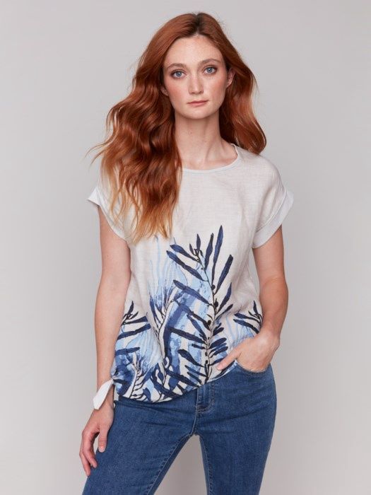 Side Tie Printed Tunic