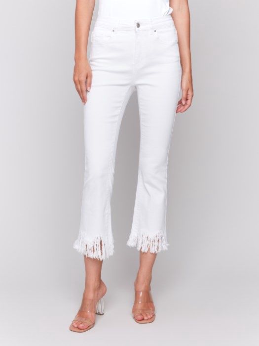 Bottom Hem Fringe Jean