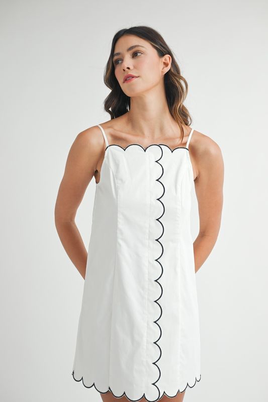 Scalloped Detail Dress