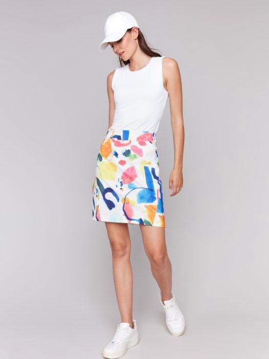 Printed Stretch Skort