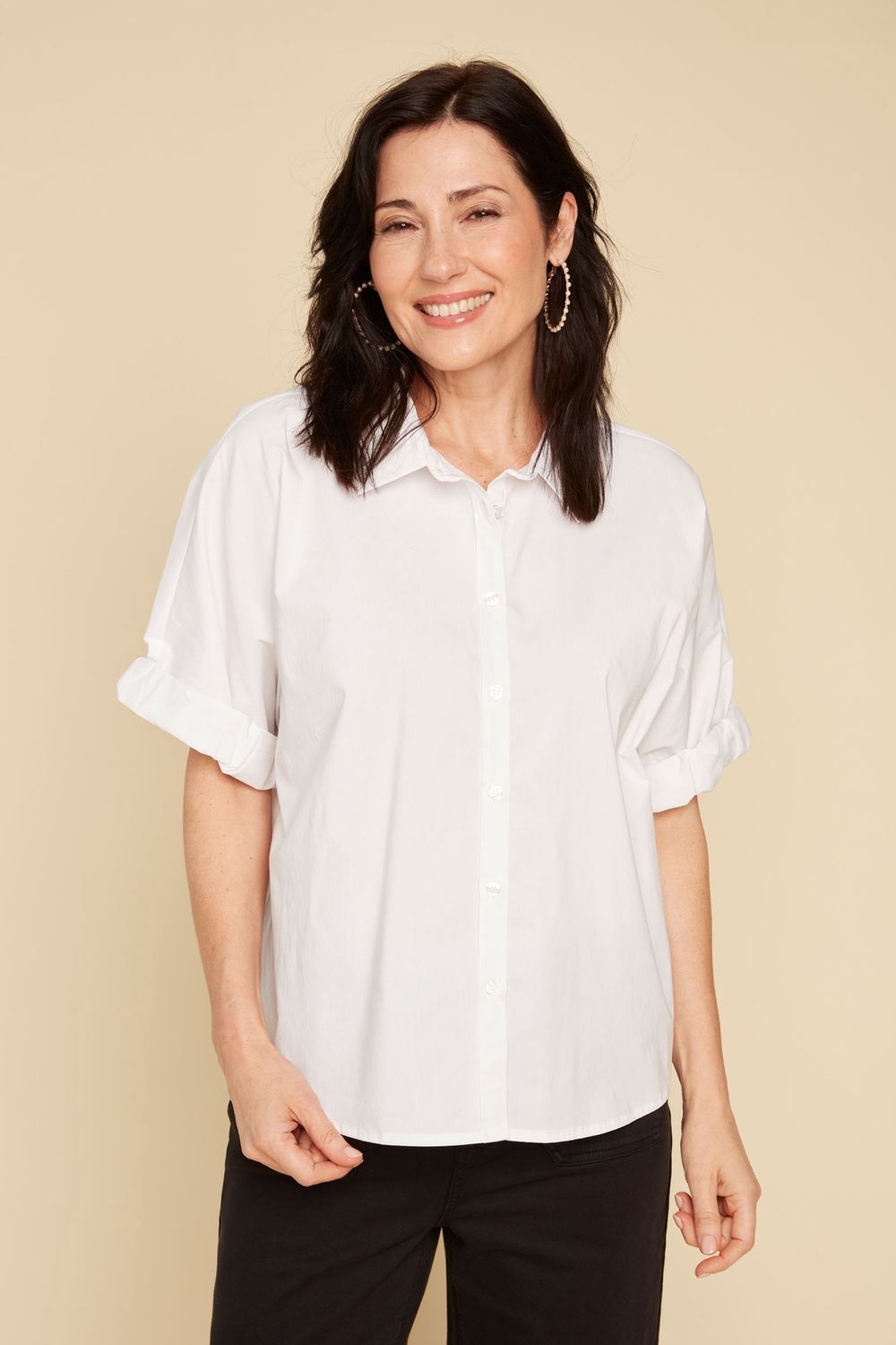 Cuff Detail Button Front Shirt