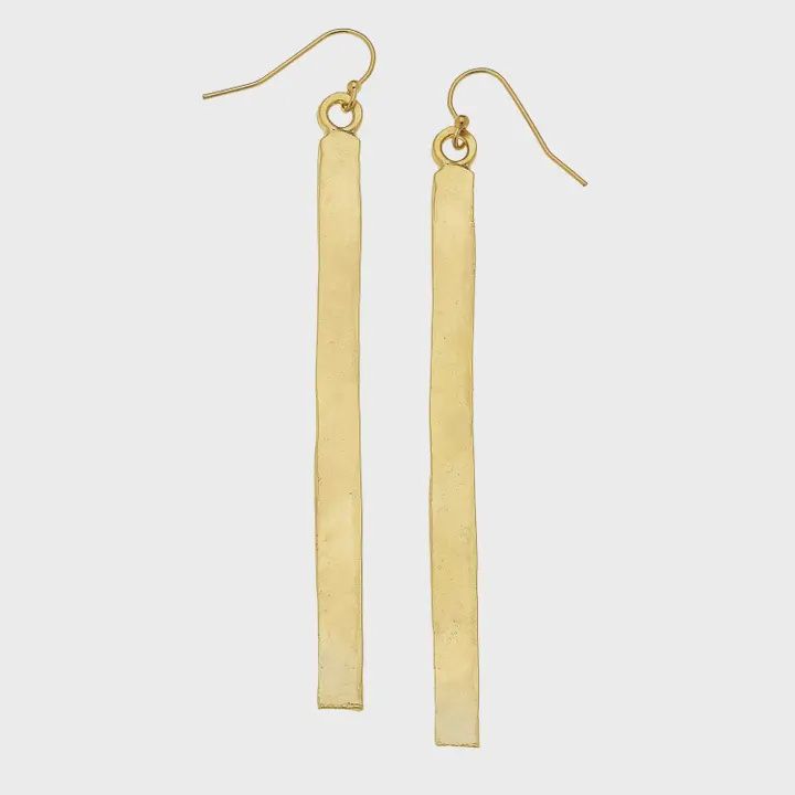 Gold Bar Earrings