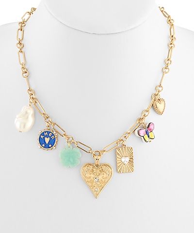 Multi Charm Pendant Necklace