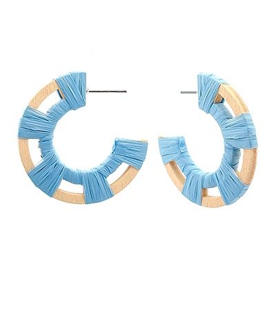Raffia &amp; Wood Hoops
