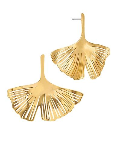 Leaf Shape Post Back Earrings