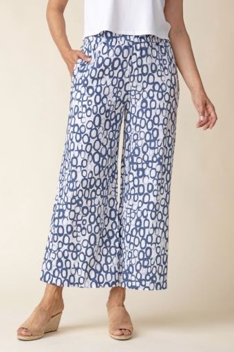 Linen Circle Easy Flood Pant