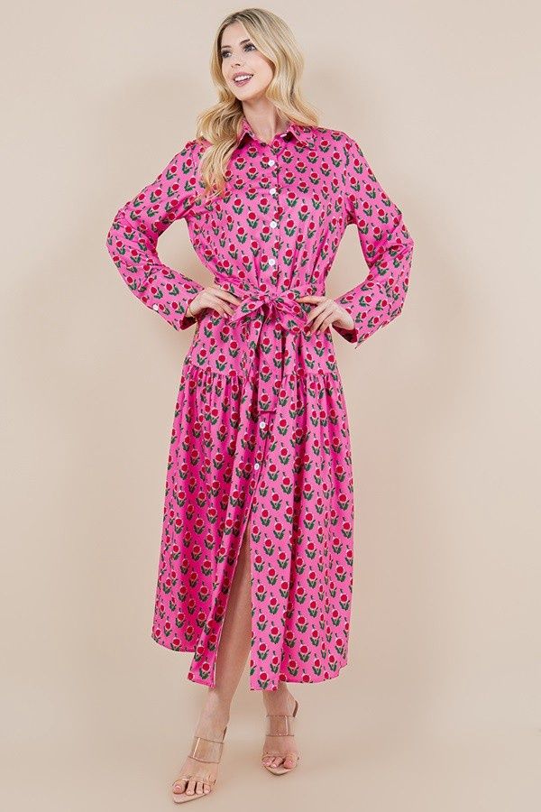 Floral Dreams Button Front Dress