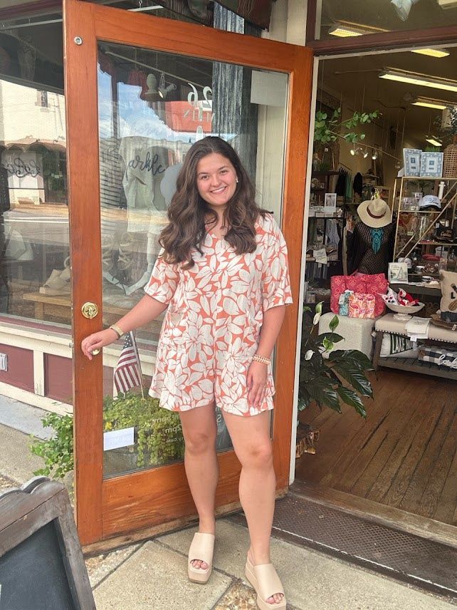 Pleated Hem Romper