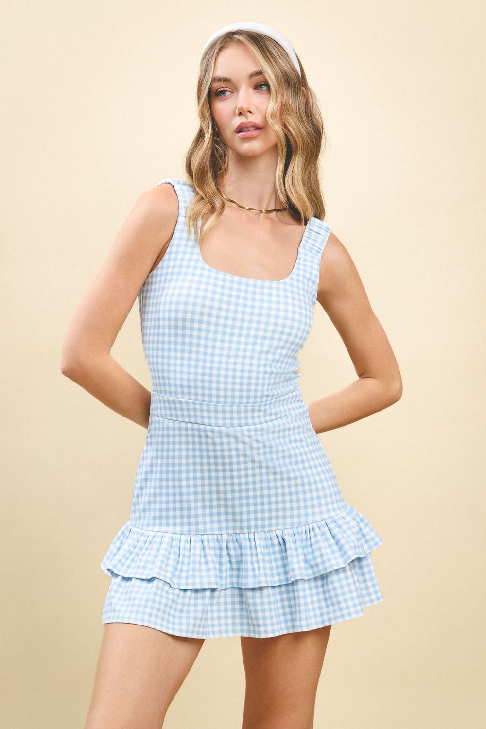 Gingham Athleisure Dress