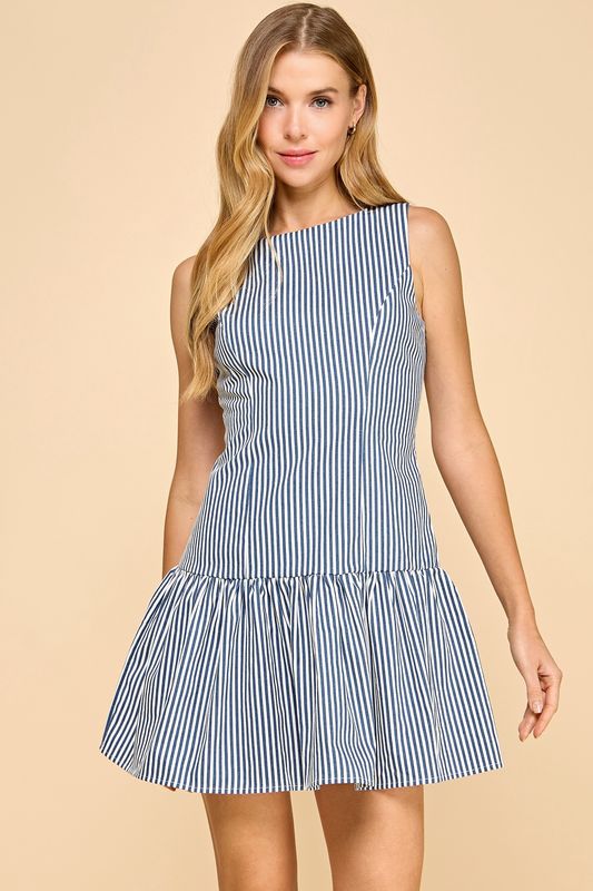 Drop Waist Stripe Dress