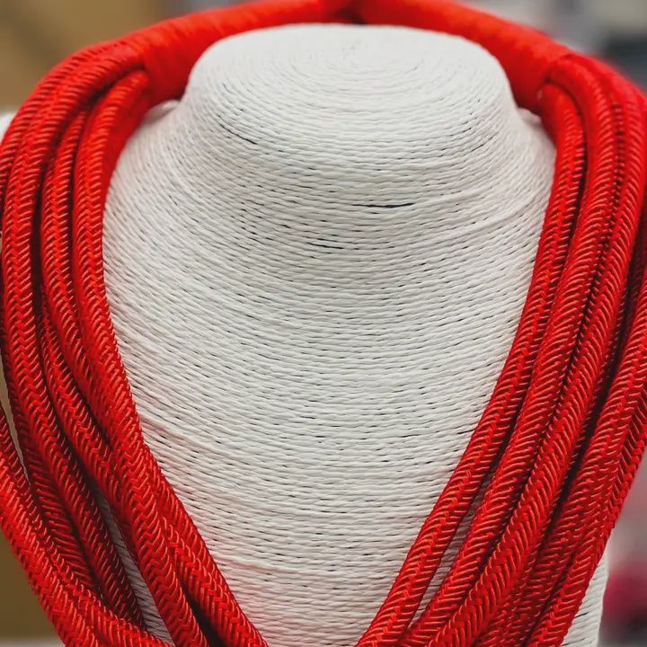 8 Strand Rope Necklace - Red