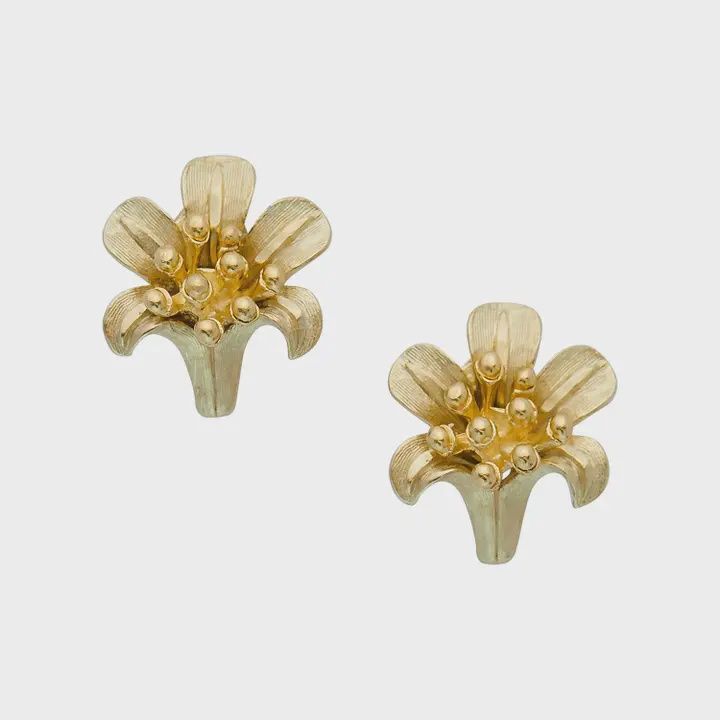 Gold Lily Studs