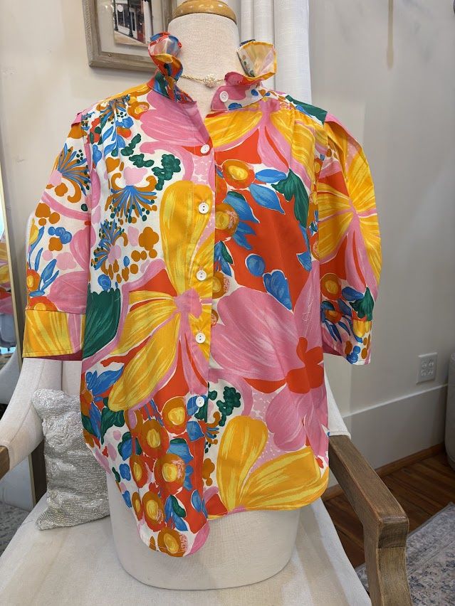 Jodie Ruffle Collar Blouse