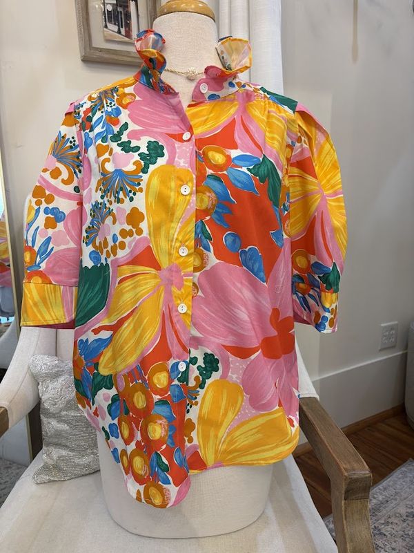 Jodie Ruffle Collar Blouse