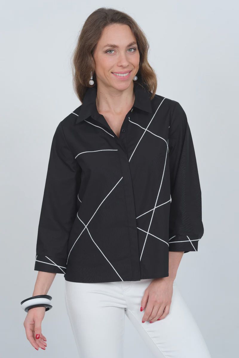 Elaine Button Front blouse by Lior