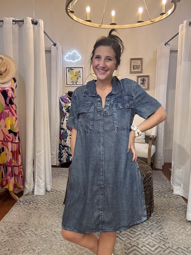 Denim Shift Dress