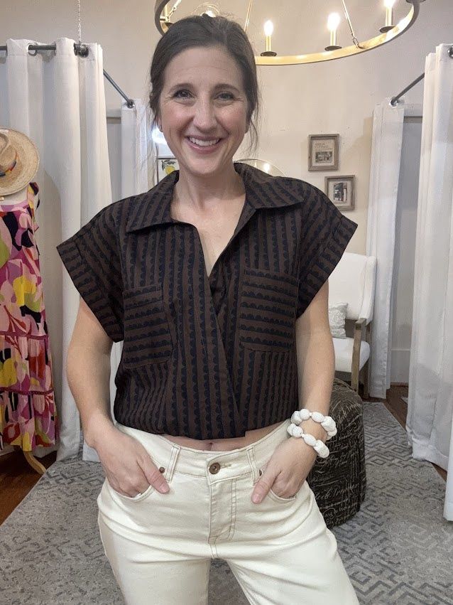 Scallop Wrap Top